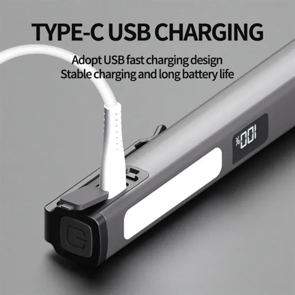 Camping emergency home rechargeable pen flashlight COB light