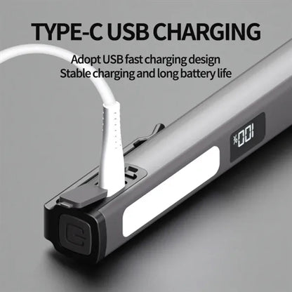 Camping emergency home rechargeable pen flashlight COB light