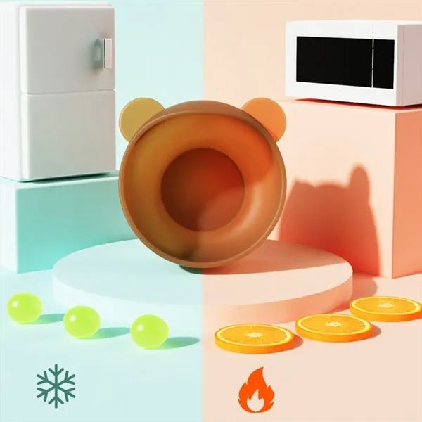 Cute Anti-Spill and Heatproof Stainless Steel Baby Bowl