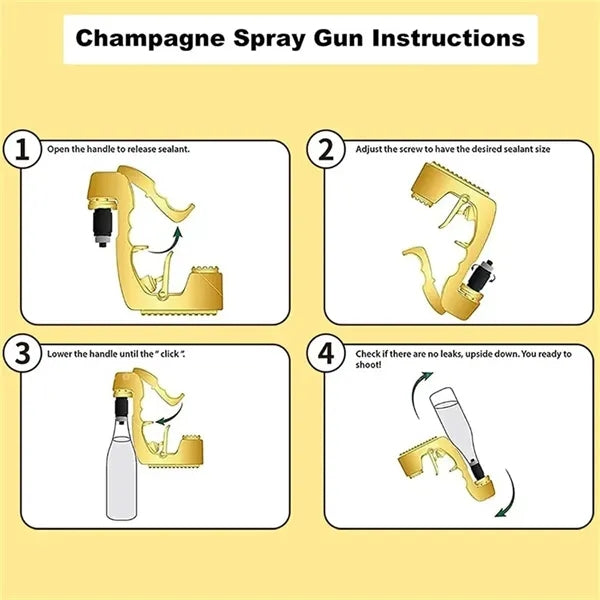 Adjustable home bar party beer wine dispenser champagne gun