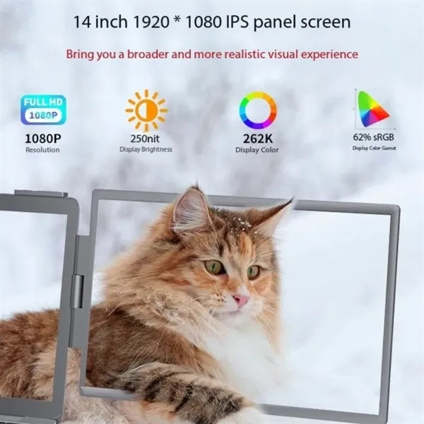14" Portable Dual Monitor for Laptop