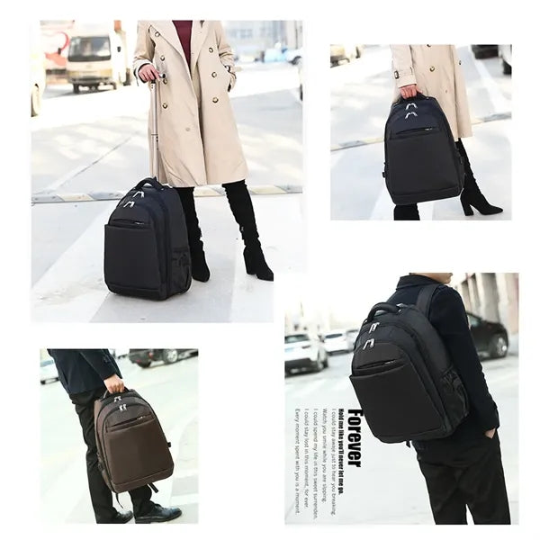 Business travel college laptop suitcase bag rolling backpack