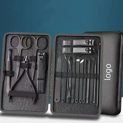 18 Pieces Stainless Steel Nail Clipper Set