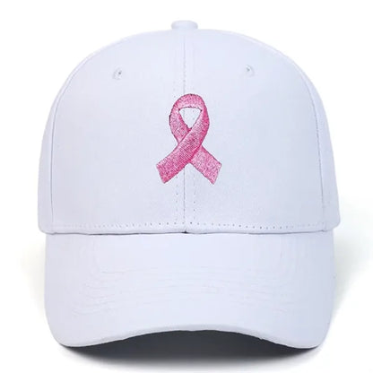Pink Ribbon Embroidered Cap