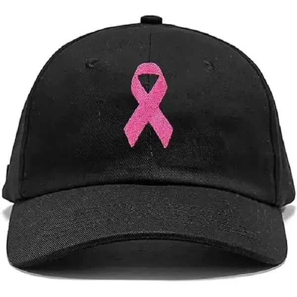 Pink Ribbon Embroidered Cap