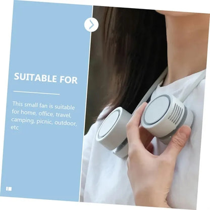Rechargeable Neck-Hanging Fan With Aroma Diffuser Function