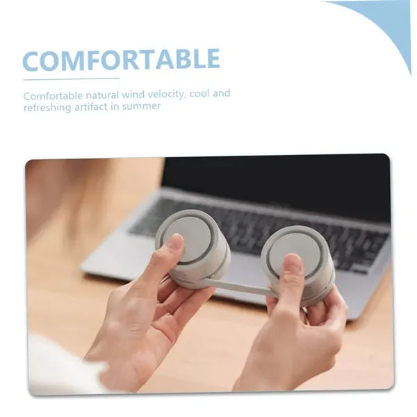 Rechargeable Neck-Hanging Fan With Aroma Diffuser Function