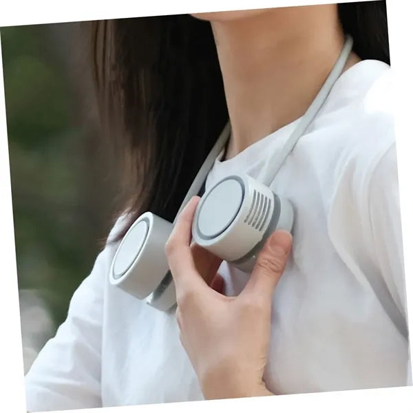 Rechargeable Neck-Hanging Fan With Aroma Diffuser Function