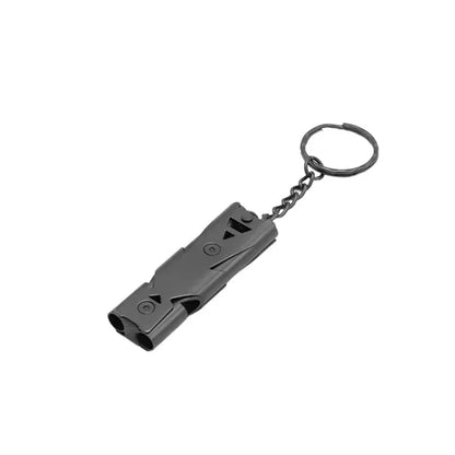 Stainless Steel Double Tube Sonic Outdoor Rescue Whistle