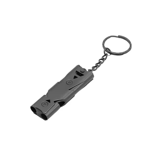 Stainless Steel Double Tube Sonic Outdoor Rescue Whistle