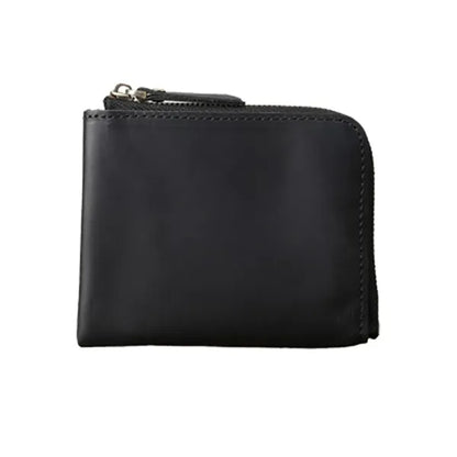 Retro Crazy Horse Leather Zipper Flat Wallet