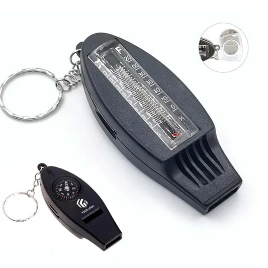 Camping gear emergency supplies 4in1 survival whistle