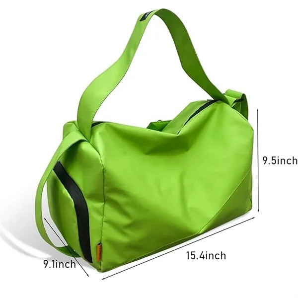 Waterproof shoe wet clothes compartment sport gym duffel bag
