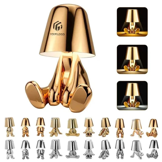 Creative Touch Control Golden Man Decor Bedside Table Lamp