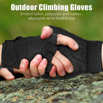 Tactical Fingerless Outdoor Anti Slip Gloves