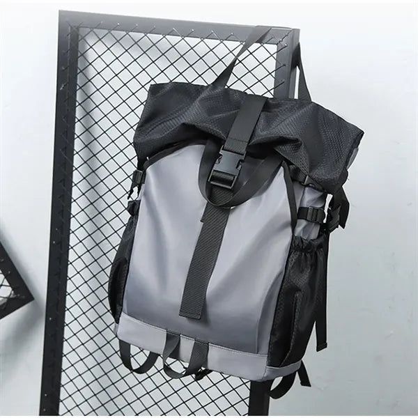Roll Top Large Capacity Backpack For College, Outdoor