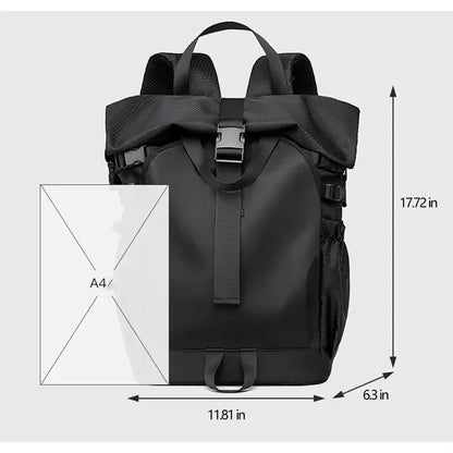 Roll Top Large Capacity Backpack For College, Outdoor