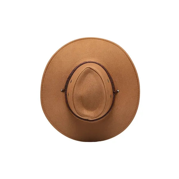 Stylish Wide Brim Wool Cowboy Hat For Travel Or Theme Party