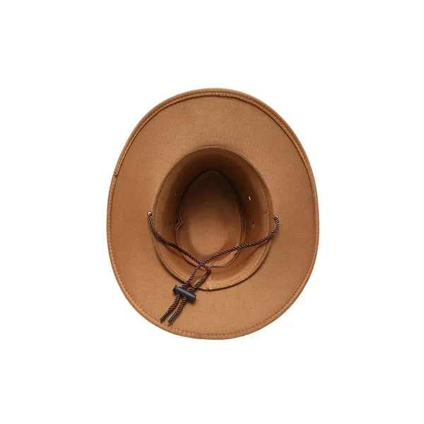 Stylish Wide Brim Wool Cowboy Hat For Travel Or Theme Party