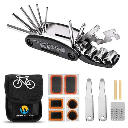 Portable Mountain Bike Repair Kit with Tire Patch Tools