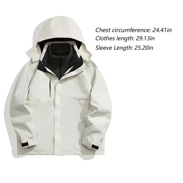 Customized logo 3-in-1 Windbreaker Hiking Hooded Jackets