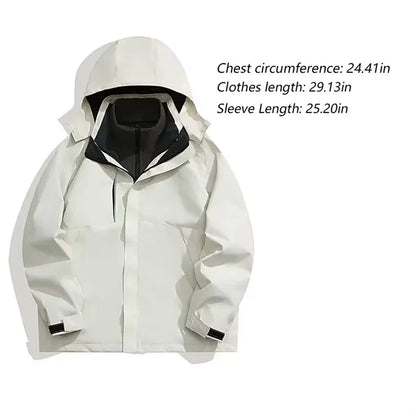 Customized logo 3-in-1 Windbreaker Hiking Hooded Jackets