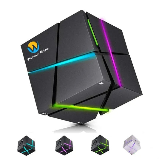 Portable Wireless Cube Bluetooth Speaker with Colorful Light