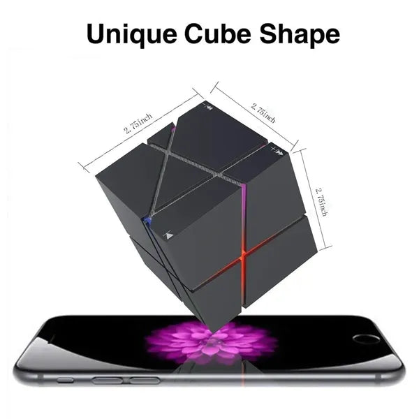 Portable Wireless Cube Bluetooth Speaker with Colorful Light