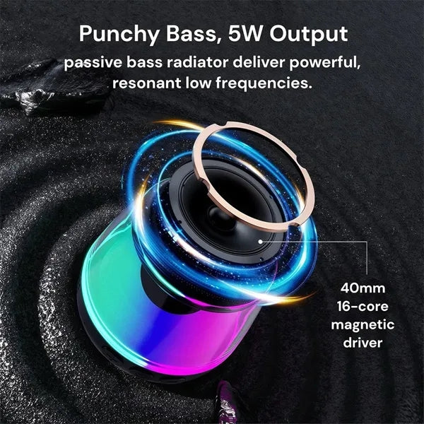 Wireless Mini Bluetooth Speaker with Magnetic Base Plate