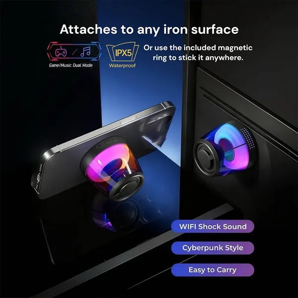 Wireless Mini Bluetooth Speaker with Magnetic Base Plate