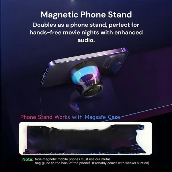 Wireless Mini Bluetooth Speaker with Magnetic Base Plate