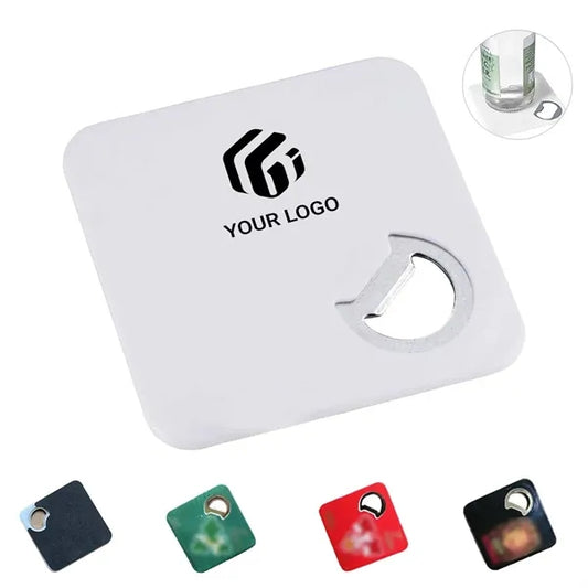 Bar picnic parties 2-in-1 plastic coaster with bottle opener