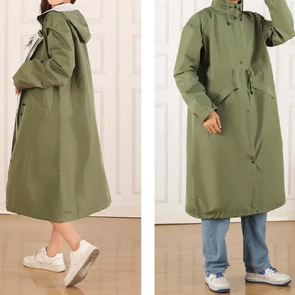 Outdoor lawn concert waterproof unisex long rain jacket