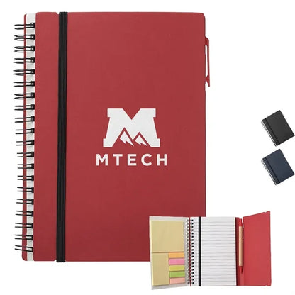 5.5 x 7 in Spiral Notebook with Elastic Closure