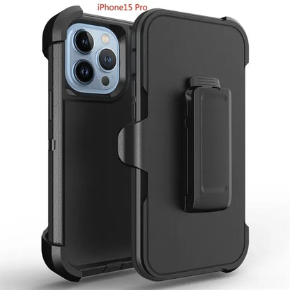 iPhone 15 Series Rugged Case with Belt Clip