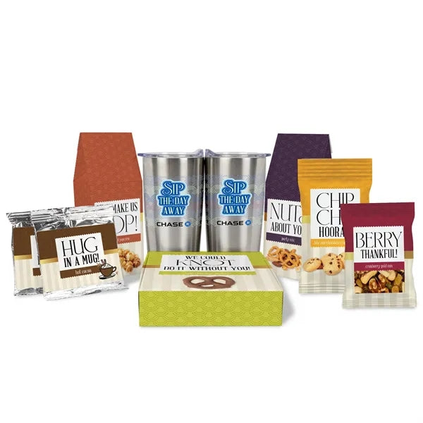 Sip and Savor Gourmet Tray with Tumblers