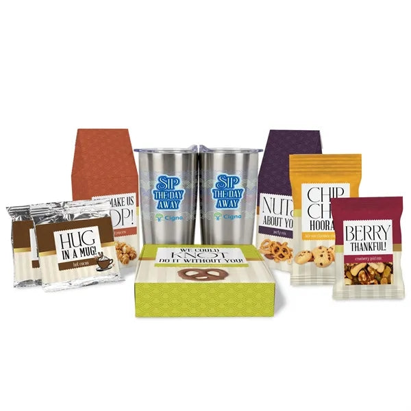 Sip and Savor Gourmet Tray with Tumblers- Small