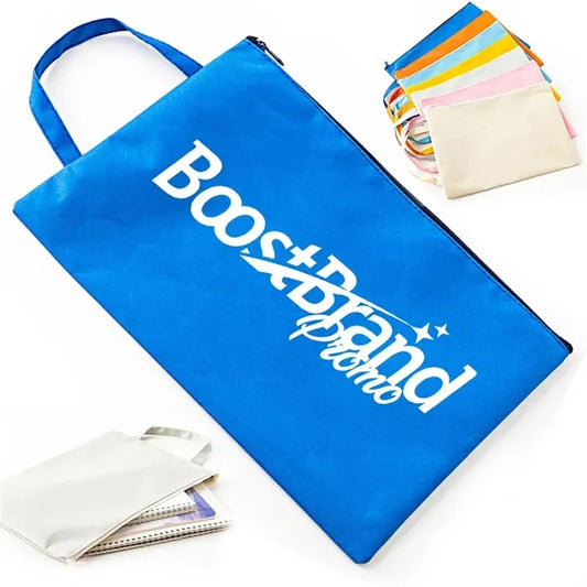 Colorful Zippered Canvas Pouches for Organization