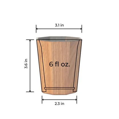 Handmade Charred Wooden Whiskey Cup