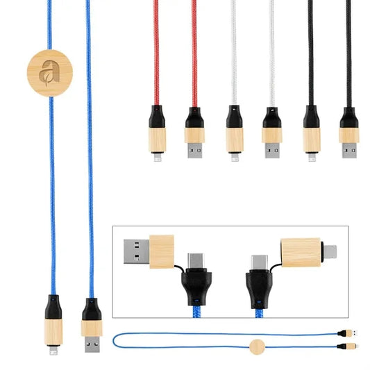 3' 60W Bamboo & rPET Fast Charging Cable