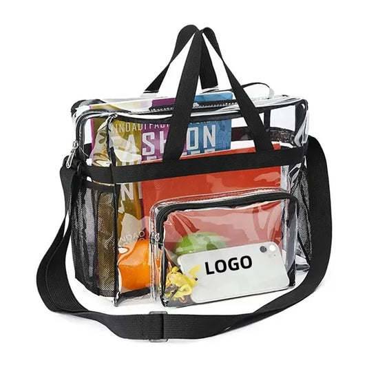 Clear Tote Bag with Handle and Adjustable Strap