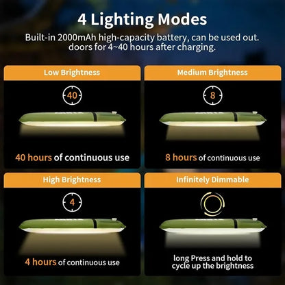 LED Tube Handheld Portable Foldable-Inflatable Camping Light