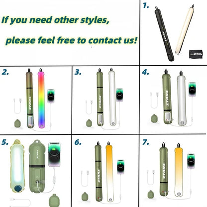 LED Tube Handheld Portable Foldable-Inflatable Camping Light