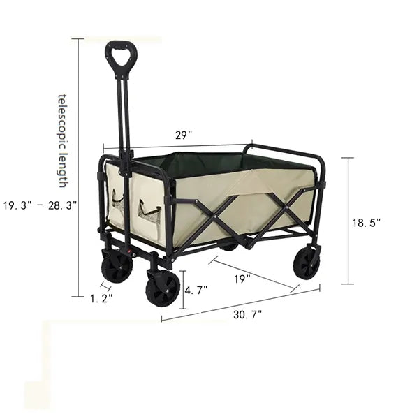 Outdoor Collapsible Folding Utility Wagon Cart