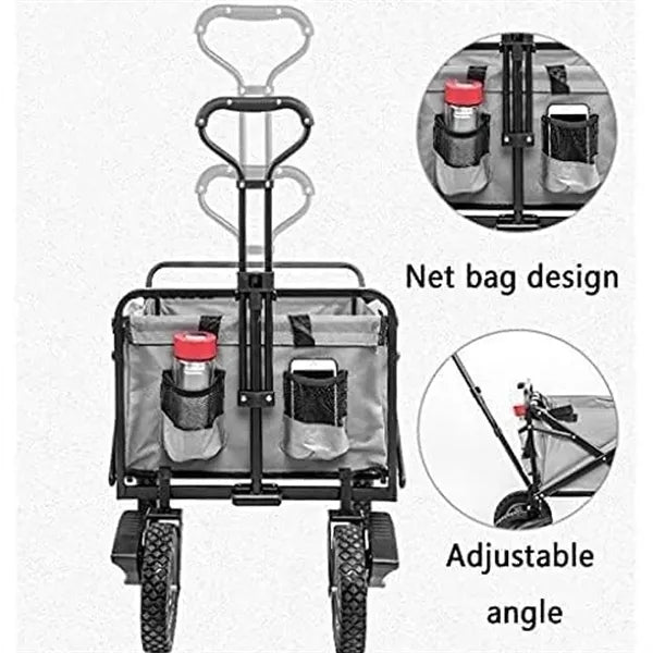 Outdoor Collapsible Folding Utility Wagon Cart