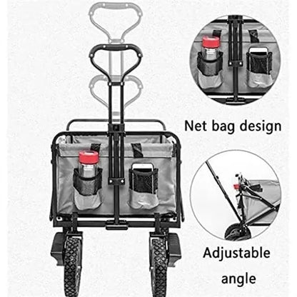Outdoor Collapsible Folding Utility Wagon Cart