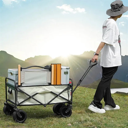 Outdoor Collapsible Folding Utility Wagon Cart