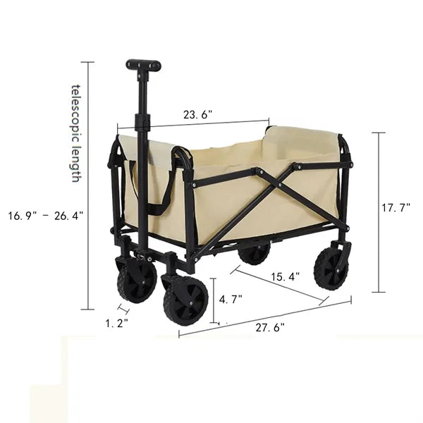 Portable Collapsible Folding Utility Wagon Cart