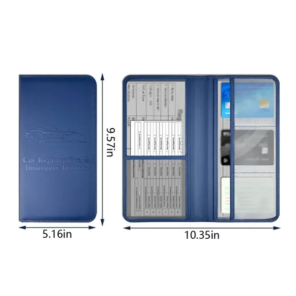 Auto truck case car registration and insurance card holder
