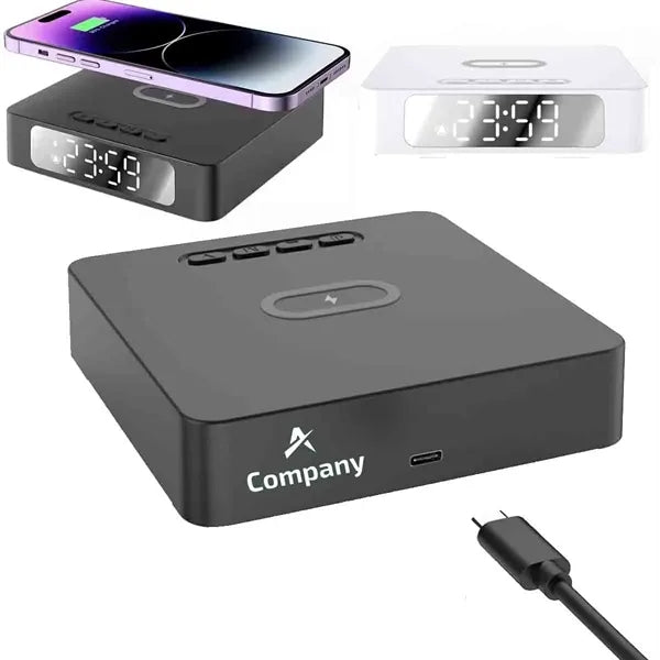 Digital Alarm Clock with Wireless Charger